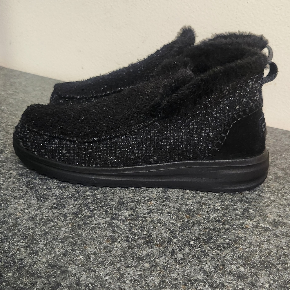 Hey Dude Denny Sparkling Boots Black size 11